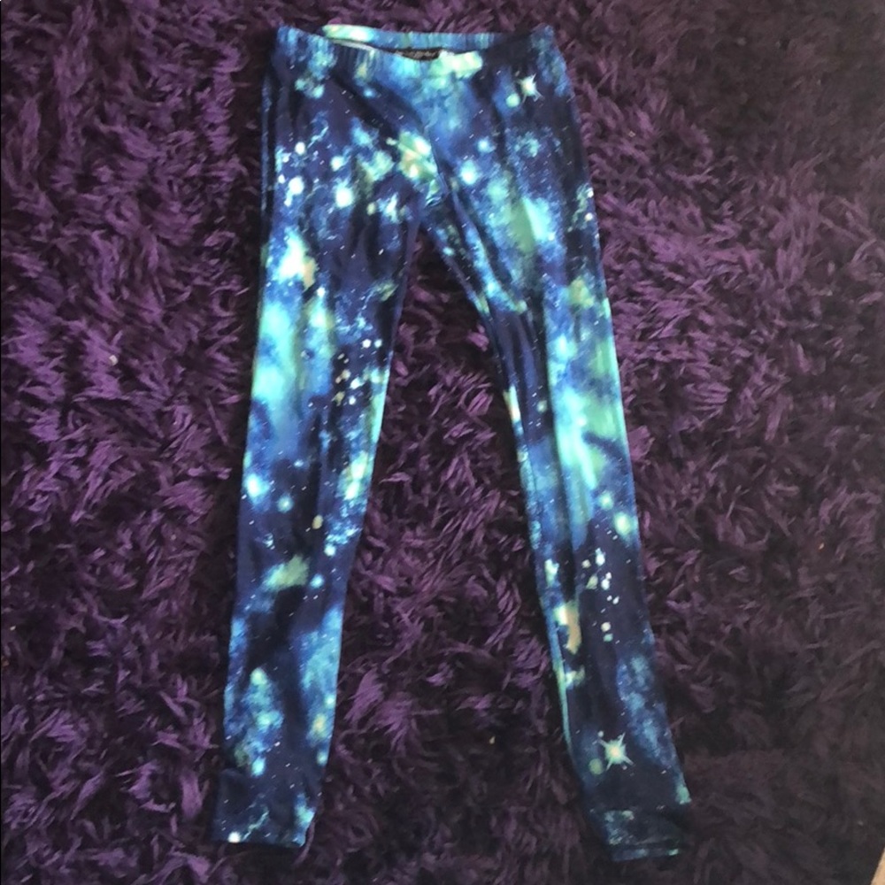 Galaxy Print See You Monday Leggings